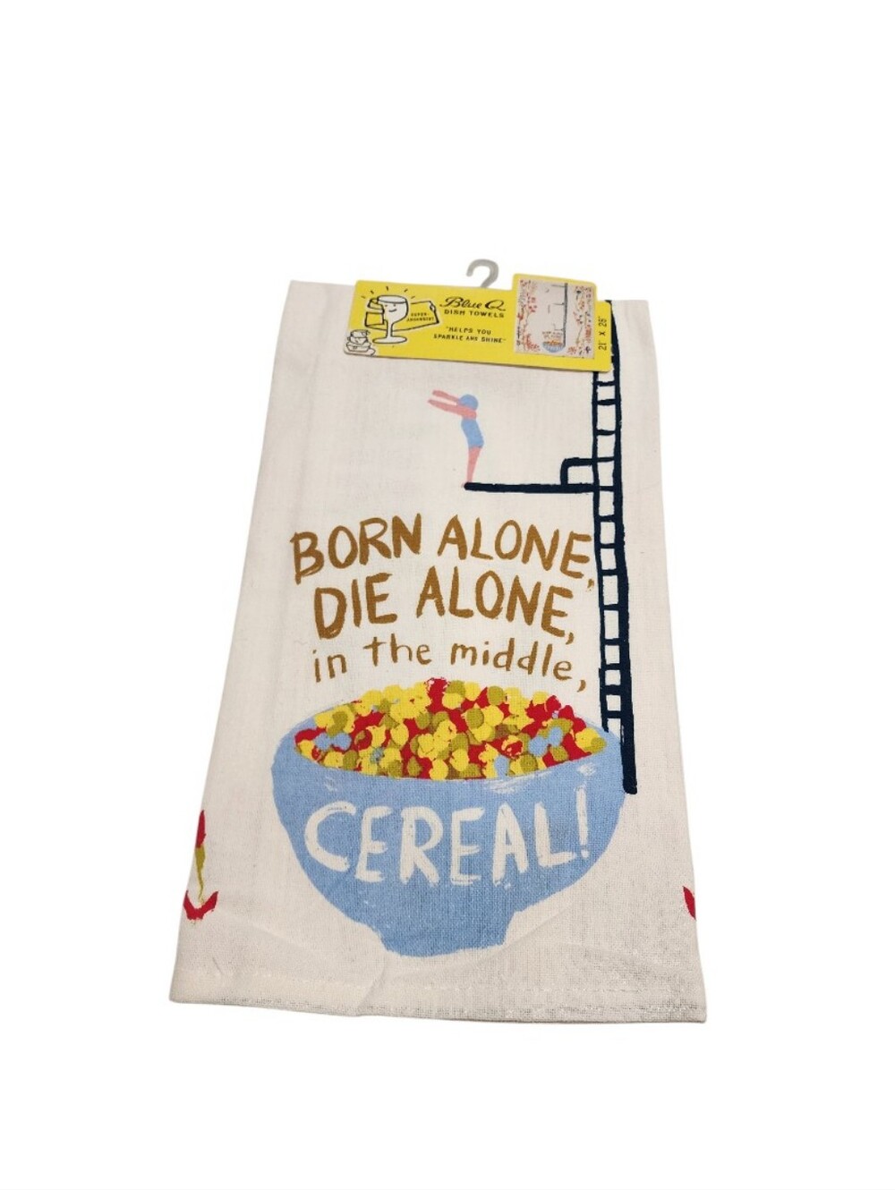 Blue Q Cereal Dishtowel Nwt
